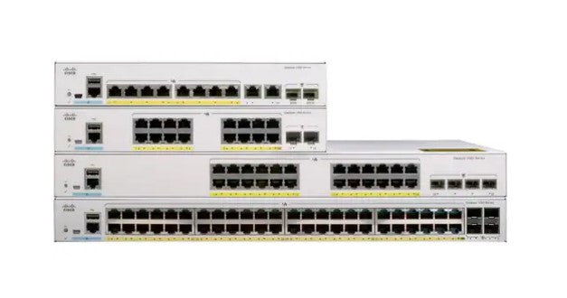 Switch Ethernet Cisco Catalyst 1000 C1000-24T 24 Porte Gestibile - 2 Layer supportato - Modulare - 4 Slot SFP - Coppia incrociata, Fibra ottica