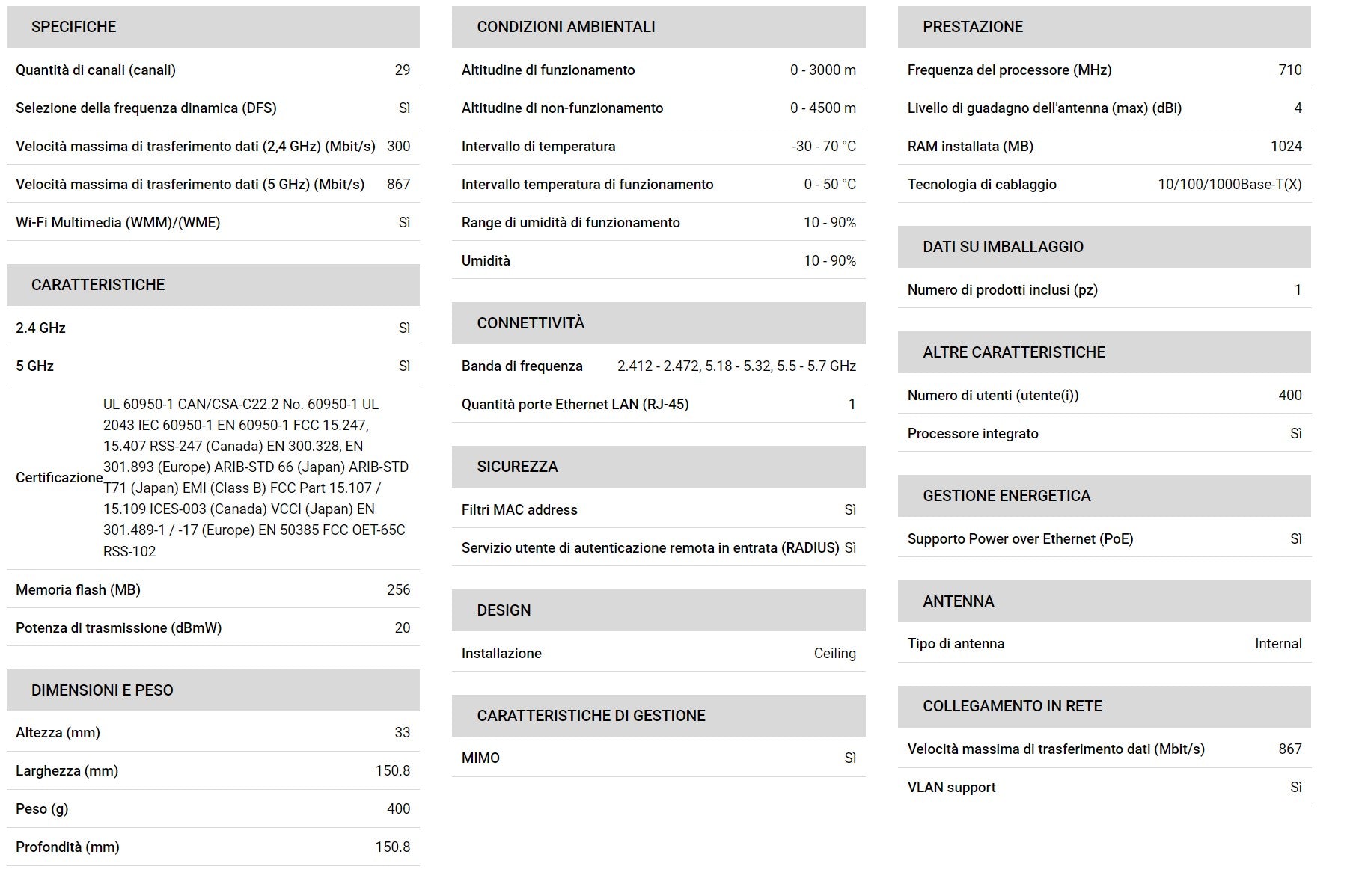 CATALIZZATORE 1000 48PORT GE, 4X1G SFP