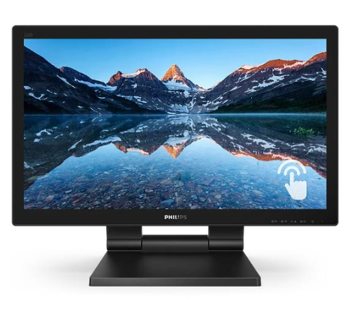 MONITOR PHILIPS TOUCH 21,5 LED IPS 16:9 FHD, 4MS 400 CDM, IP65, VGA/DVI/HDMI/DP SENZA BAS