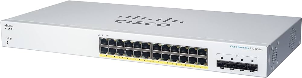 CISCO CBS220 SMART 24 PORTE GE, POE, 4X10G SFP+