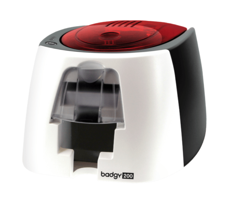 badgy200: 1 ribbon, 100 cards , single sided, 12 dots/mm (300 dpi), USB