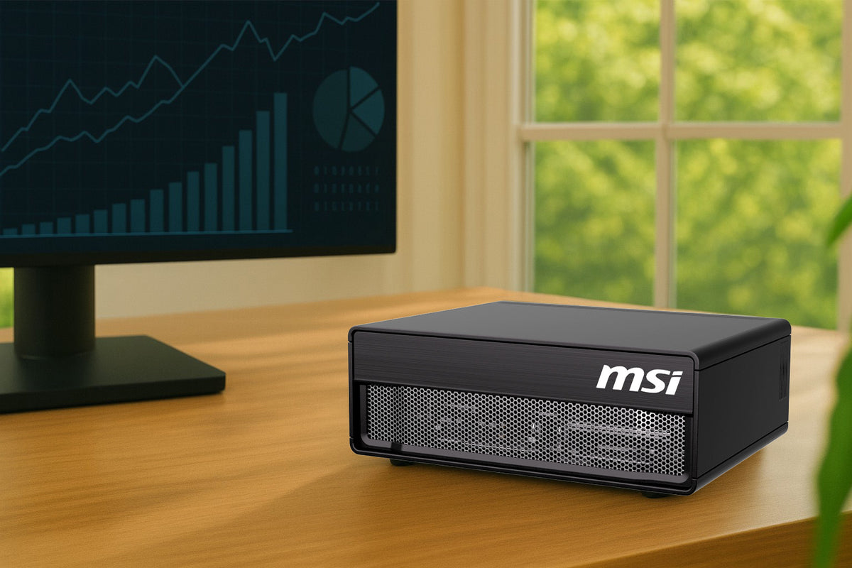 MSI EdgeXpert AI Supercomputer on desk