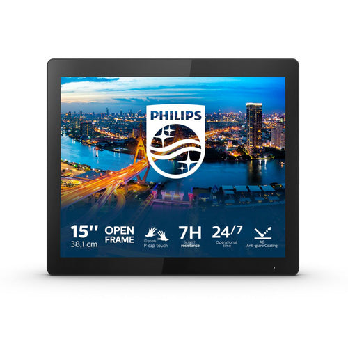 MONITOR PHILIPS OPEN FRAME 15,6 4:3 1024x768 450 CDM, IP65, 10 TOUCH, VGA/DP/DVI/HDMI, MULTI