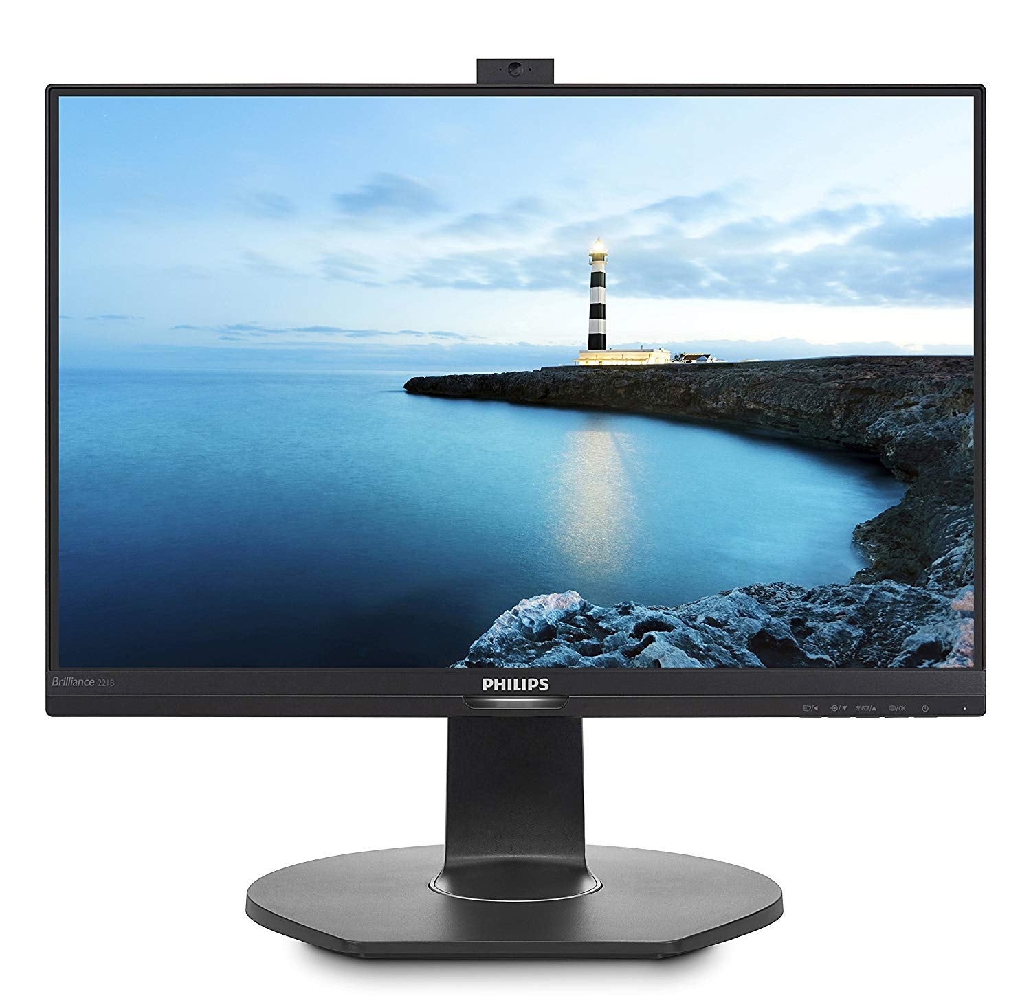 MONITOR PHILIPS 21,5 LED IPS 16:9 FHD 5MS 250 CDM, VGA/DP/HDMI, WEBCAM, MULTIMEDIALE