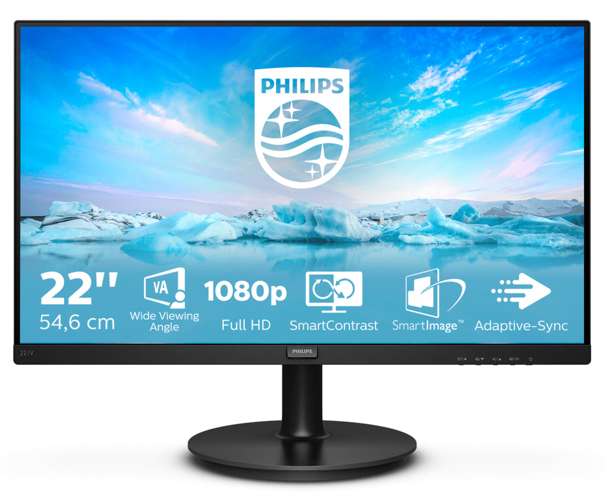 MONITOR PHILIPS 21,5 LED VA 16:9 FHD 4MS 200 CDM, VGA/HDMI, MULTIMEDIALE SCATOLA APERTA