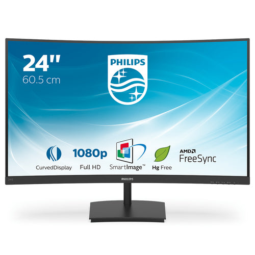 MONITOR PHILIPS CURVO 23,6 LED VA 16:9, VGA/HDMI