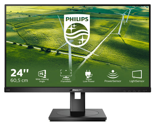 MONITOR PHILIPS 23,8 LED IPS 16:9 FHD 4MS 250 CDM, VGA/DVI/DP/HDMI, GREEN LINE, PIVOT, MULTI