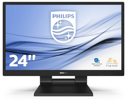 MONITOR PHILIPS TOUCH 23,8 LED IPS 16:9 FHD 5MS 250CDM, VGA/DVI/DP/HDMI, IP54, MULTIMEDIALE