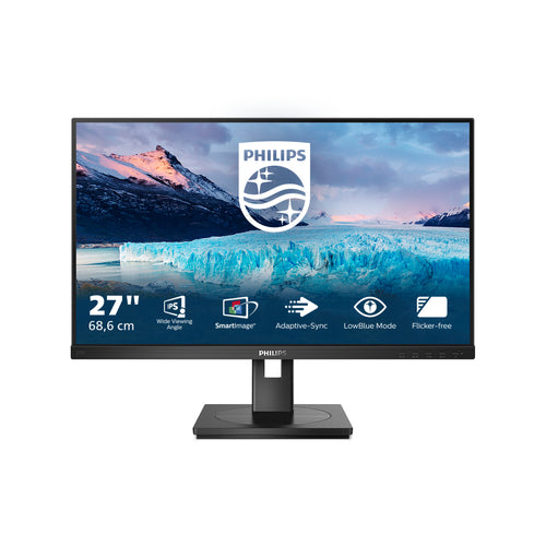 MONITOR PHILIPS 27 LED IPS 16:9 FHD 4MS 250 CDMPIV, PIVOT, VGA/DVI/HDMI/DP, MULTIMEDIALE