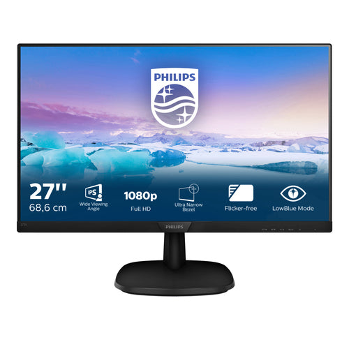 MONITOR PHILIPS 27 LED IPS 16:9 5MS 250CD/M FHD VGA DVI HDMI MULTIMEDIALE. SCATOLA DANNEGG