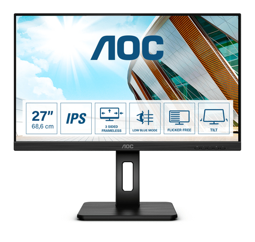 MONITOR AOC 27 LED IPS 16:9 FHD 250 CDM, DVI/HDMI, USB-C, MULTIMEDIALE