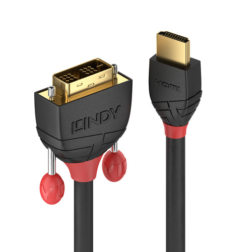 LINDY CAVO DVI-D HDMI M/M NERO 0.5M