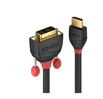 LINDY CAVO HDMI A DVI-D LINEA NERA, 1M