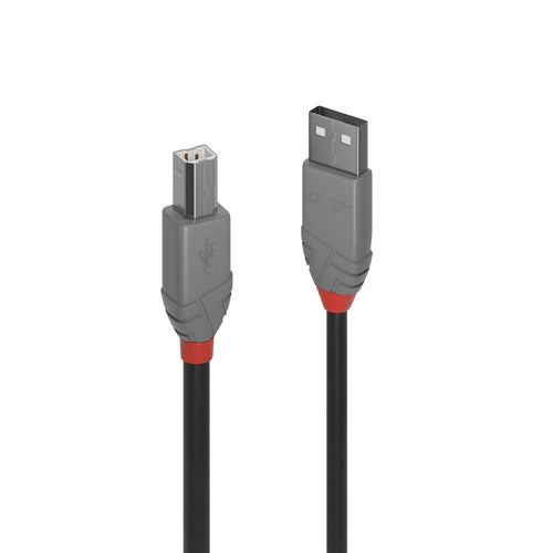 LINDY CAVO USB ANTHRA LINE 2.0 TIPO A MASCHIO AB MASCHIO 2 MT DOPPIA SCHERMATURA GUSCIO I