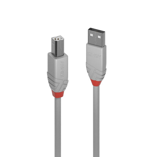 LINDY CAVO USB 2.0 A/B ANTRACITE LINE 2M