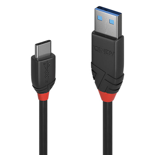 LINDY CAVO USB 3.1 TIPO CAA 3A BLACK LINE, 0.5M
