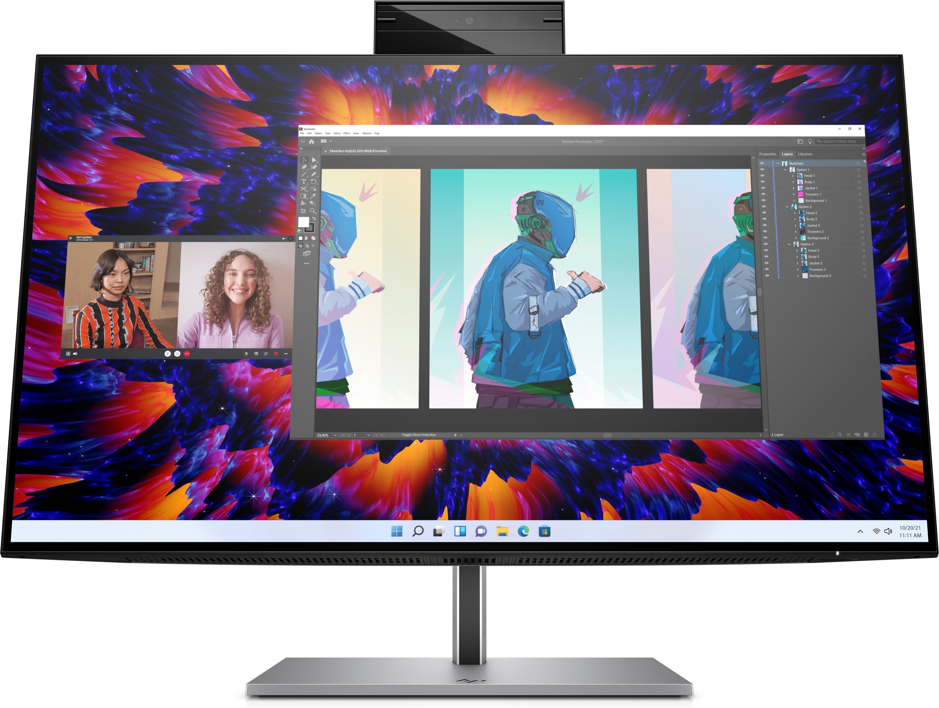 MONITOR HP 23,8 LED IPS QHD 16:9 5MS 400 CDM, Z24M G3, PIVOT, WEBCAM, sRBG 99, DP/HDMI