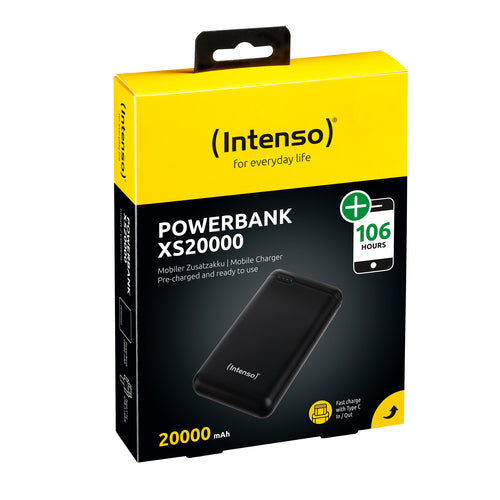 INTENSO POWER BANK 20000MAH USB A+TIPO C 5V-3.1A MICRO USB+TIPO C 5V-2.4A NERO