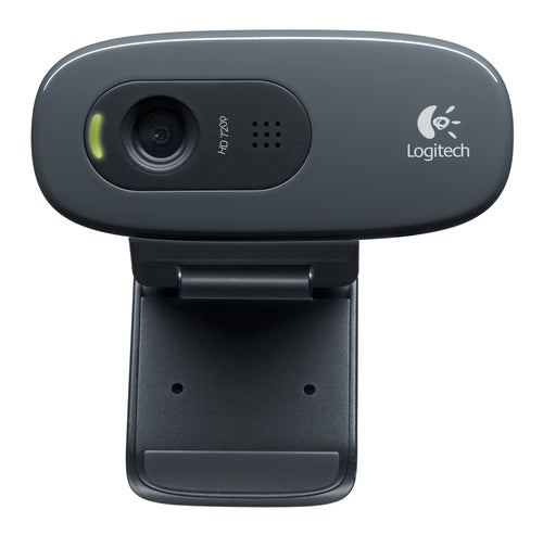 LOGITECH WEBCAM HD C270 USB 3MPX 1280X720 CRISTALLO FLUIDO MICROFONO INCORPORATO CLIP FISSAG