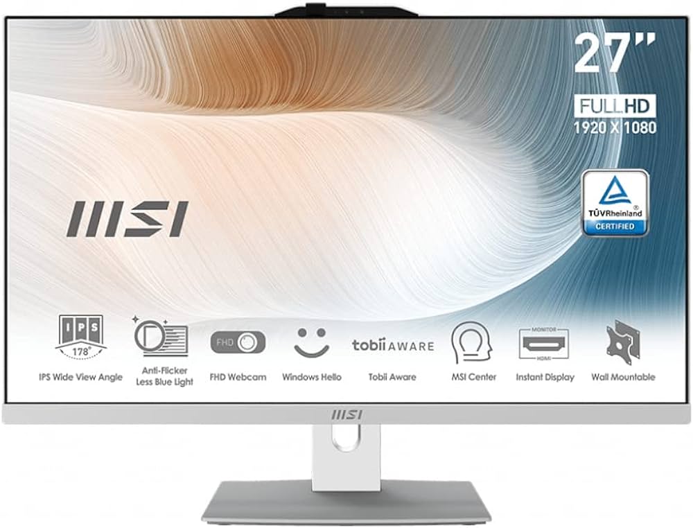 MSI PC AIO 23,8" MODERNO AM242 12M-644IT i5-1235U 8GB 512GB SSD BIANCO WIN 11 HOME