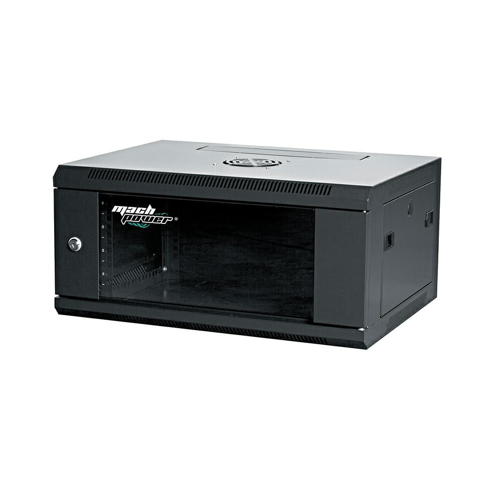 MACHPOWER RACK A PARETE 4U 600X450X280, 4 MONTAGGI REM. COL. NERO