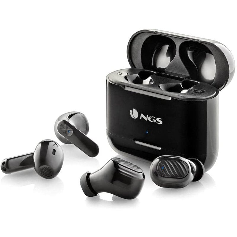 NGS SET DA 4 AURICOLARI, DUE PAIA BLUETOOTH CON CONNESSIONE AUTOMATICA, 30 ORE, SENSORE TO