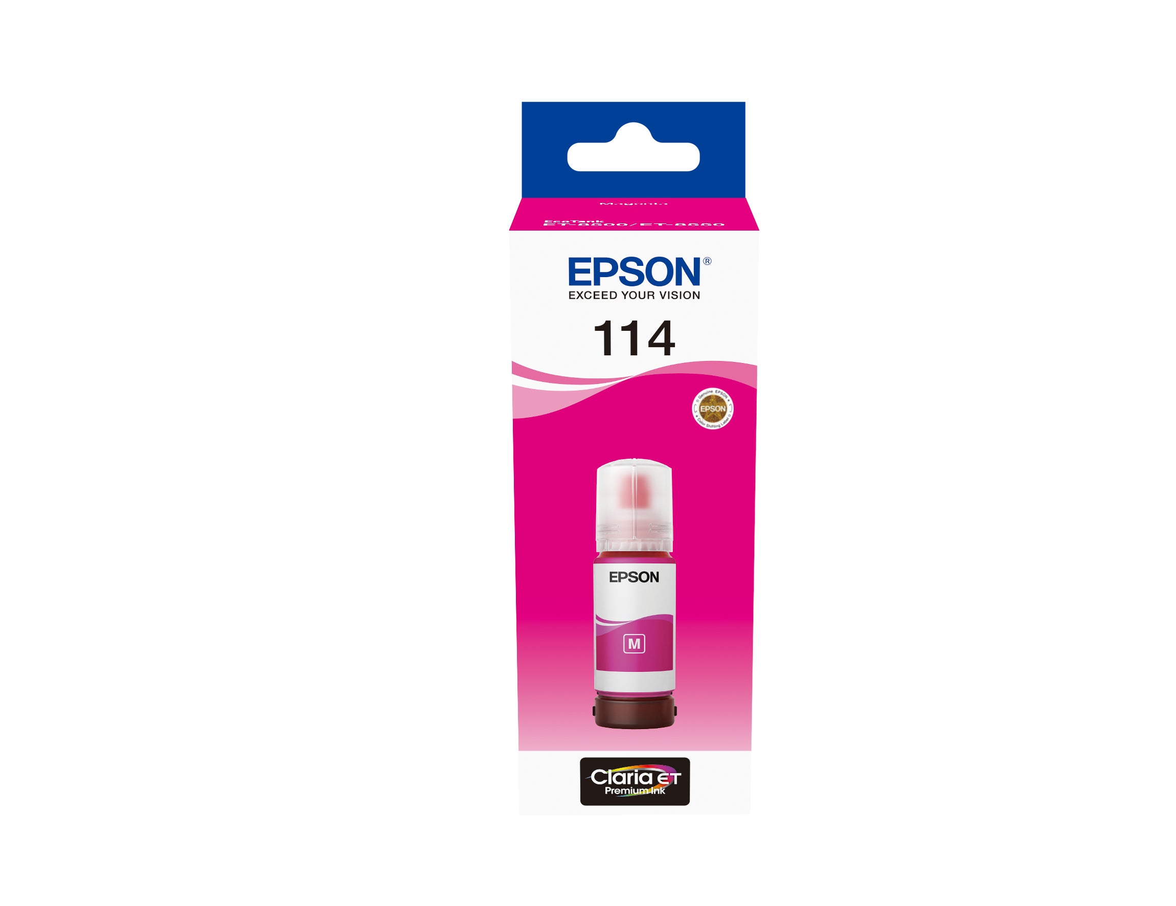 CARTUCCIA EPSON. BOTTIGLIA INCHIOSTRO ECOTANK MAGENTA 114