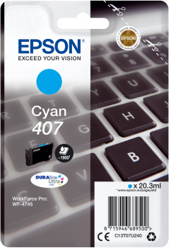 CARRELLO EPSON. INCHIOSTRO CIANO PER WF-4545, 407 L