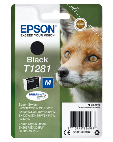 EPSON CART INCHIOSTRO NERO STYLUS S22/SX125/SX420W/SX130, SERIE M VOLPE