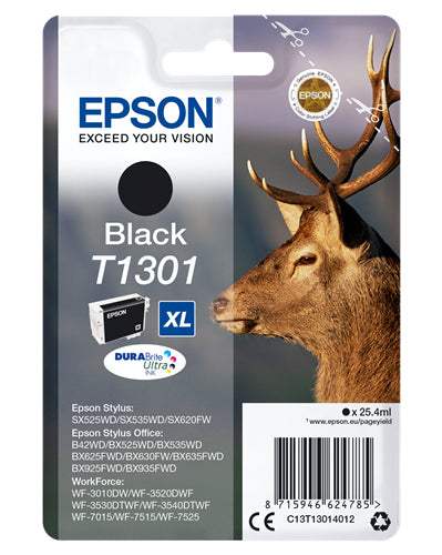 EPSON CART. INCHIOSTRO NERO PER SX525/620FW BX525WD/625FWD/925FWD B42WD TAGLIA XL SERIE CERVO