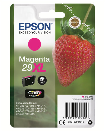 CARRELLO EPSON. INCHIOSTRO MAGENTA 29XL SERIE FRAGOLA
