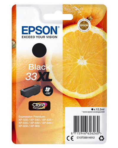 INCHIOSTRO CARRELLO EPSON NERO T33XL, SERIE ARANCIA