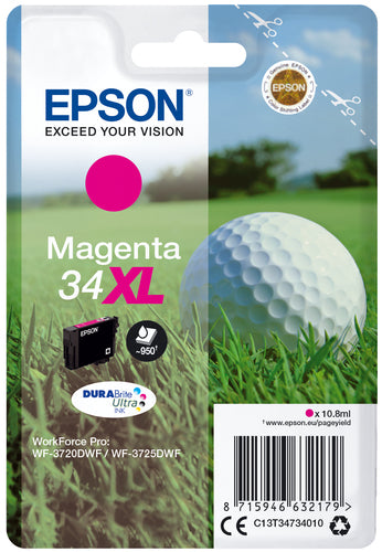 CARRELLO EPSON. INCHIOSTRO MAGENTA 34XL SERIE PALLINA DA GOLF