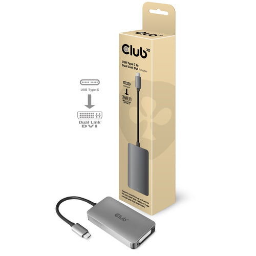 CLUB3D USB TYPE C A DVI DUAL LINK SUPPORTA RISOLUZIONI 4K30HZ