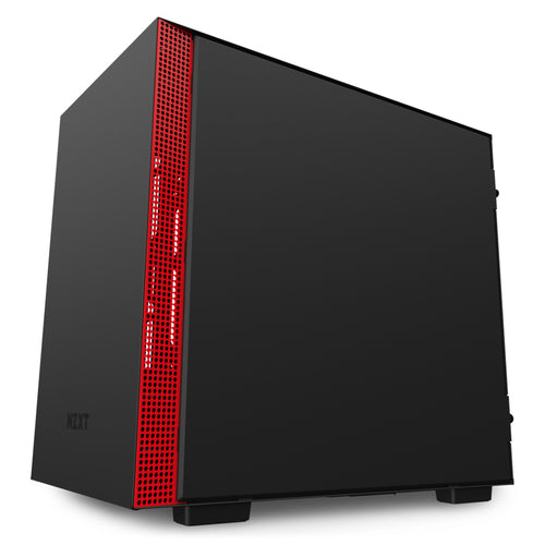 NZXT CASE H210 MID TOWER ATX MATTE BLACK/RED, WINDOW, 2 SLOT ESPANSIONE 2,5/3,5, 2X120 FAN