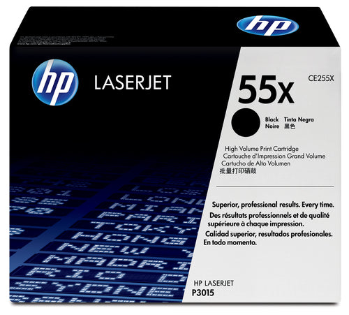 TONER HP NERO 55X PER LJ P3015 CE255X, 12500 PAG.