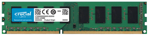 CRUCIAL RAM DIMM 8GB DDR3 1600Mhz CL11 senza buffer
