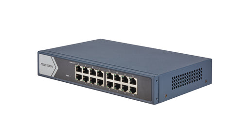 HIKVISION SWITCH 16 PORTE GIGABIT SWITCH NON GESTITO 16 PORTE GIGABIT RJ45, RACK-MOU DA 19 POLLICI