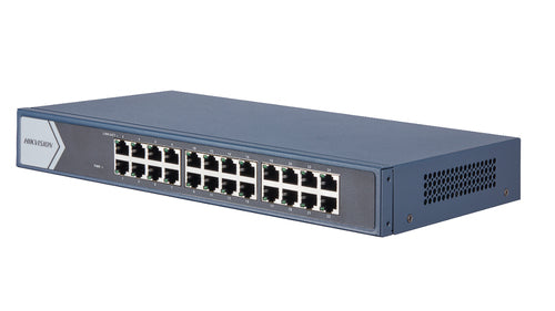 HIKVISION SWITCH 24 PORTE GIGABIT SWITCH NON GESTITO 24 PORTE GIGABIT RJ45, RACK-MOU DA 19 POLLICI