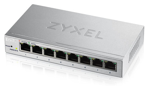 ZYXEL SWITCH UNMANAGED PLUS 8 PORTE GIGABIT, EASY MANAGEMENT PER VLAN, QoS, DESIGN SENZA V