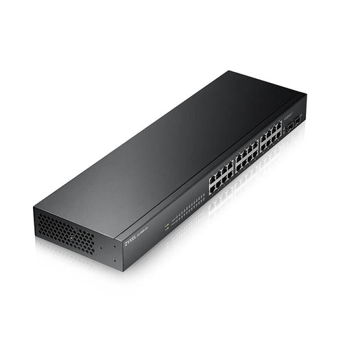 ZYXEL SWITCH MANAGED 24 PORTE GIGABIT + 2 PORTE SFP GIGABIT, SUPPORTO IPV6, VLAN, DESIGN S