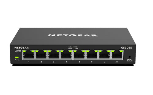 NETGEAR SWITCH 8 PORTE GIGABIT ETHERNET GESTITO (10/100/1000)