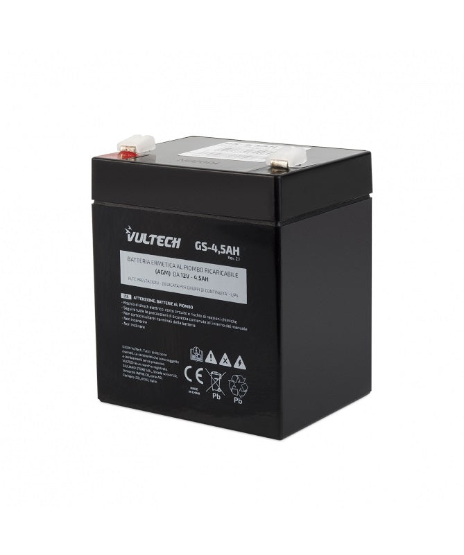 VULTECH BATTERIA ERMETICA AL PIOMBO PER UPS 12V 4,5A