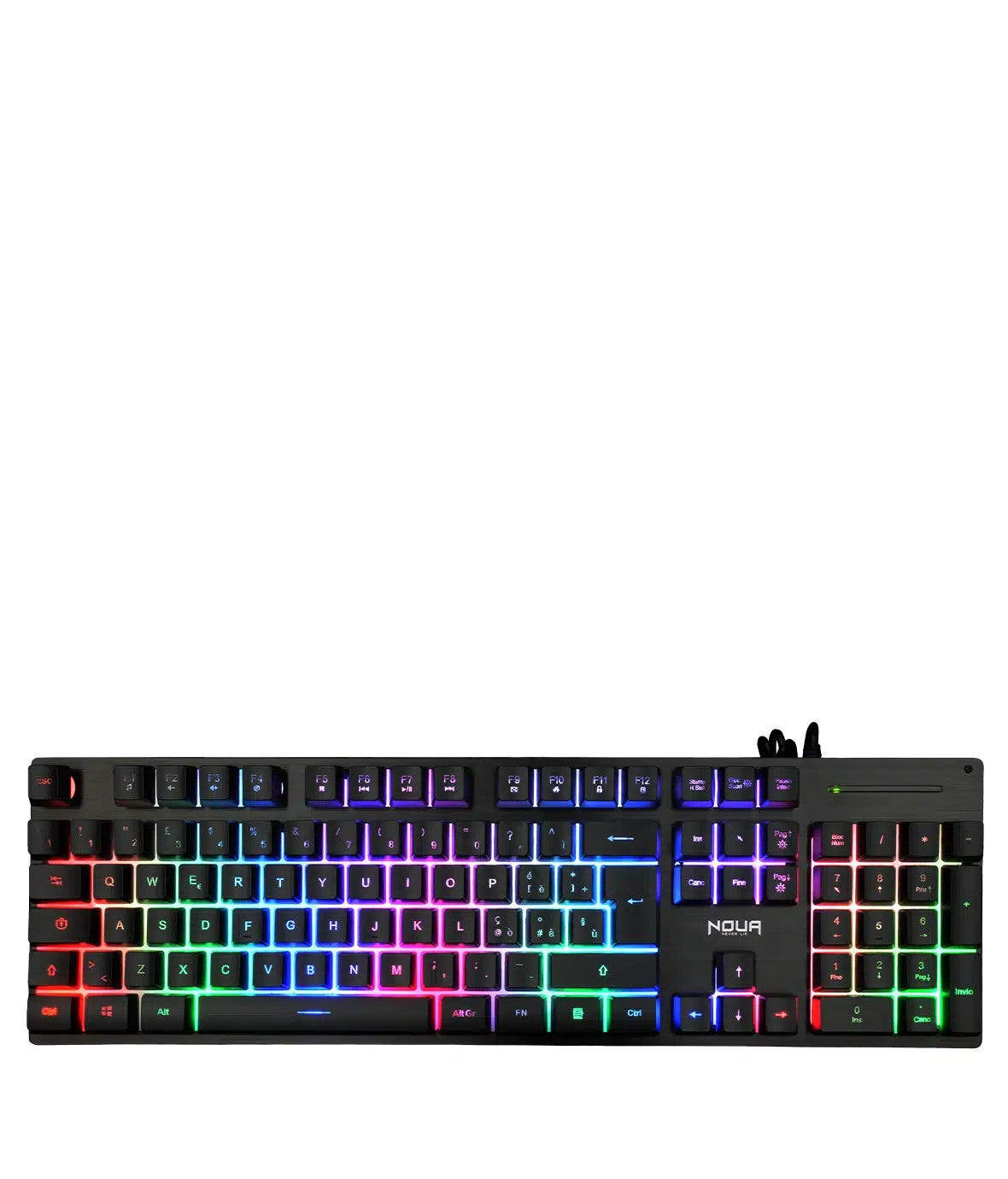 NOUA TASTIERA MEMBRANA GAMING SHIELD ON RETRO ILLUMINAZIONE