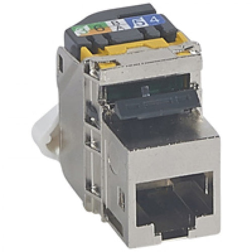 LEGRAND CONNETTORE KEYSTONE TOOLLESS RJ45 NERO CAT. 6A UTP PER SERIE CIVILE CONFEZIONE D