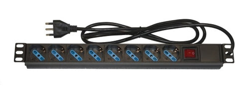 LINK MULTIPRESA DA RACK 19" 8 PRESE UNIVERSALI CON INTERRU