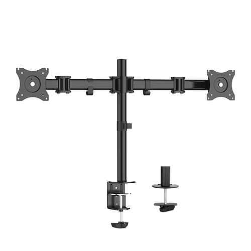 LINK BRACCIO SUPPORTO DA TAVOLO CON MORSA PER 2 MONITOR 13-27" FINO A 8 KG A 3 SNODI