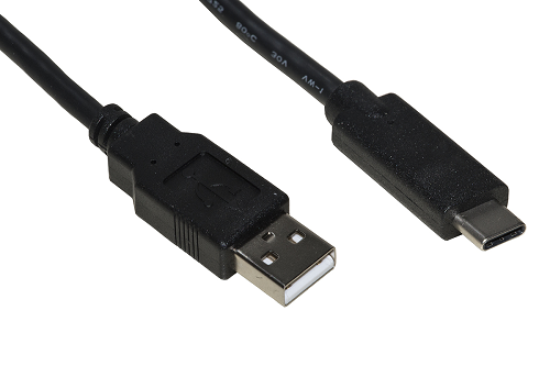 LINK CAVO USB 2.0 "A" MASCHIO TIPO C MT 1 COLORE NERO PVC NICHEL PLATING BLACK 28+