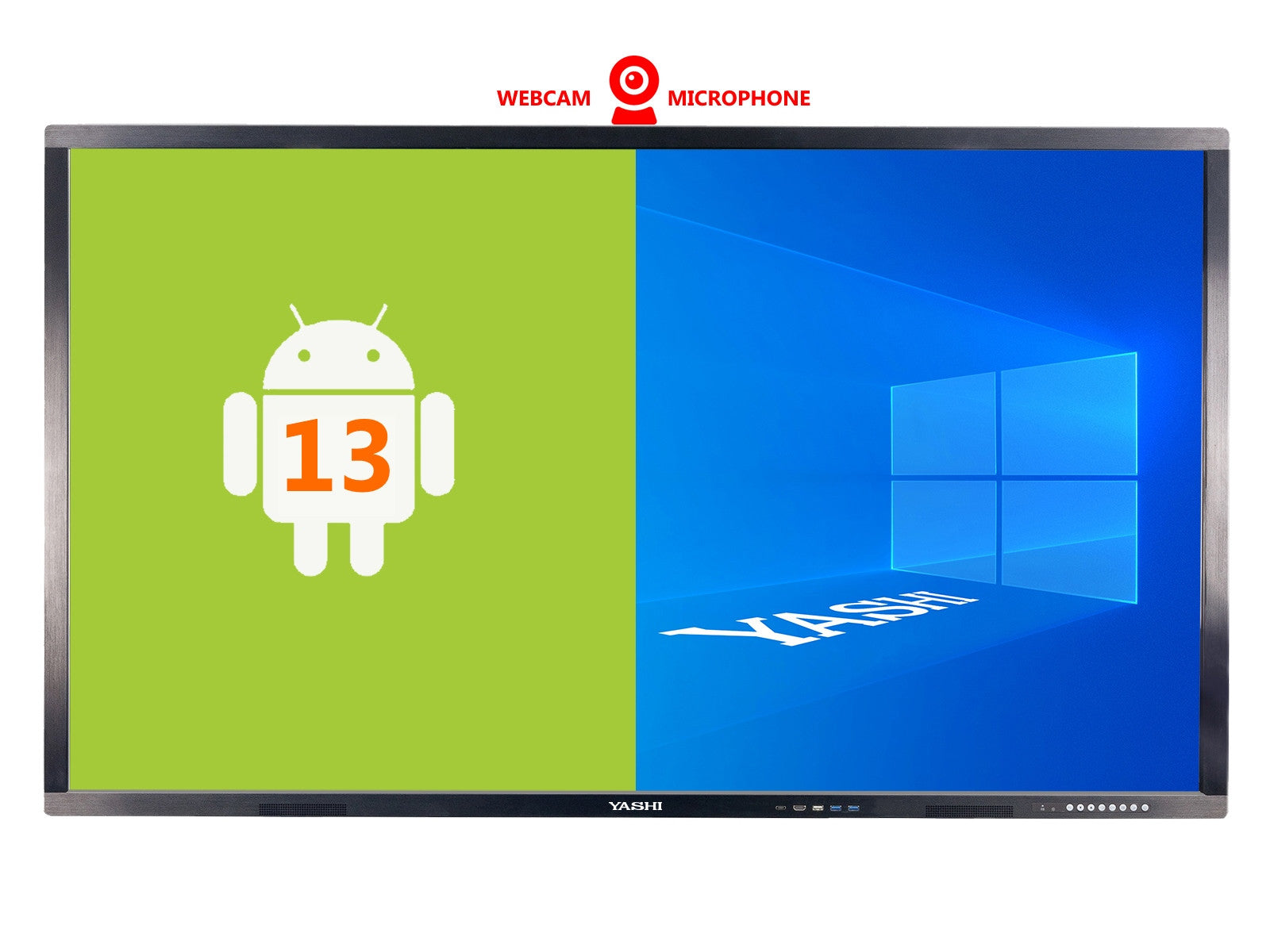 YASHI DISPLAY TOUCH INTERATTIVO 65 16:9 550 CD/M 4K UHD 20 TOCCHI, 4GB RAM / 32GB STORAGE,