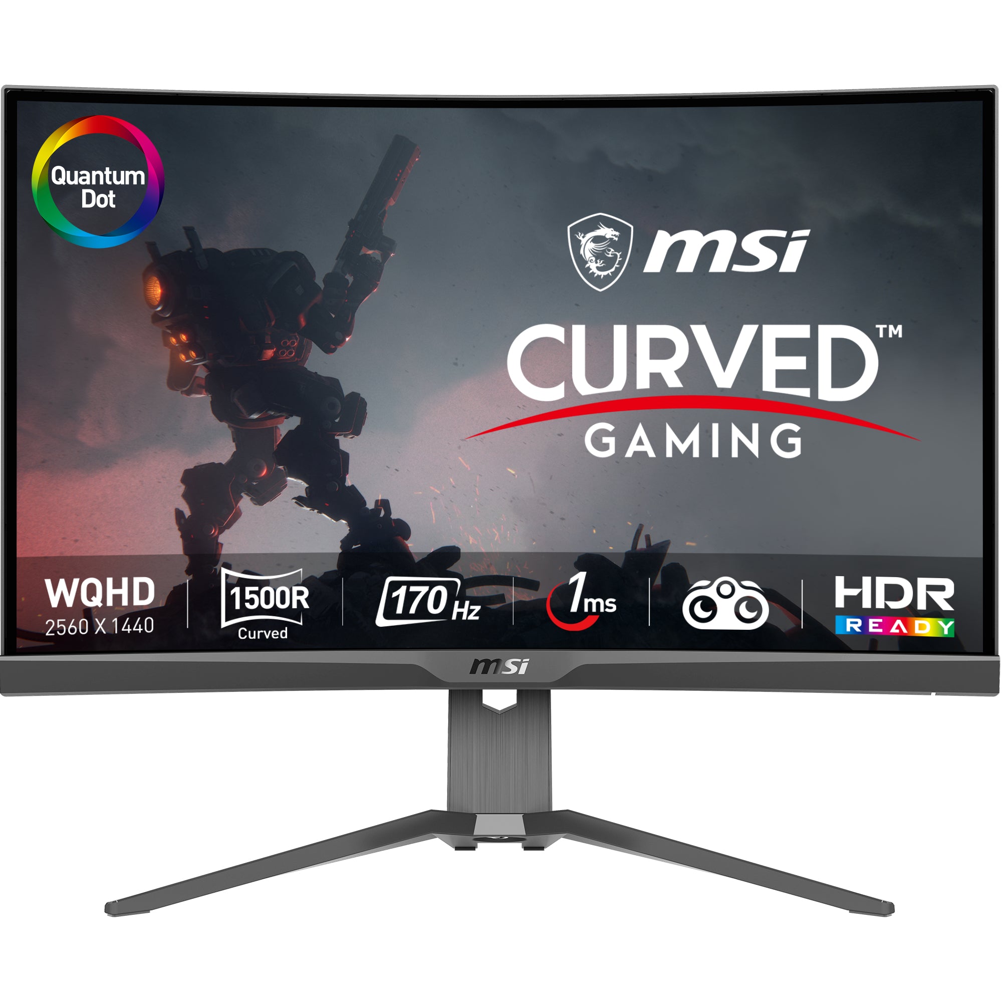 MONITOR MSI CURVO 27 LED VA 16:9 WQHD, 1000R, 1ms 170hz, USB-C, REG ALTEZZA, DP/HDMI